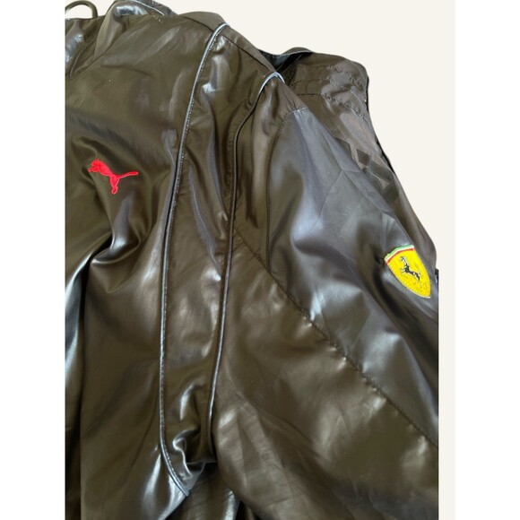 Puma Mens Lg Rare Scuderia Ferrari Windbreaker Jacket Black Blue Car Collector - Picture 8 of 12